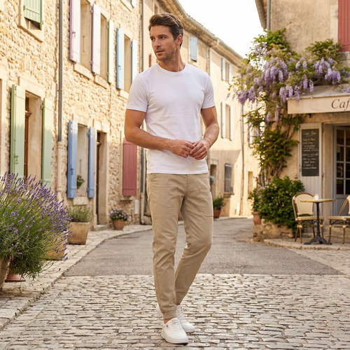 Pantalón cargo cómodo y funcional con múltiples compartimentos 